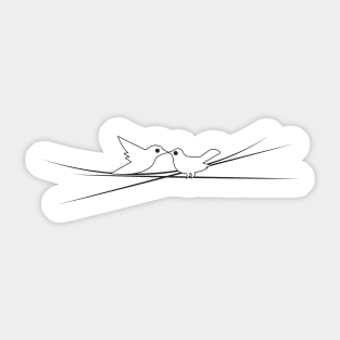 Birds illustration Sticker